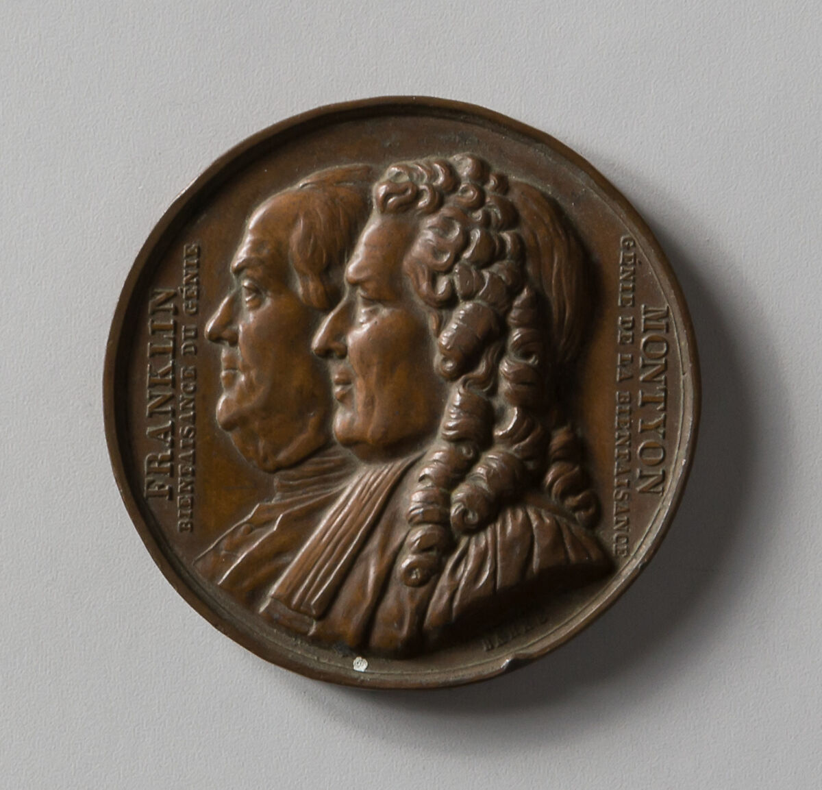 Medallion, Jean-Jacques Barre (French, Paris 1793–1855 Paris), Bronze 