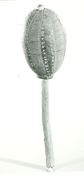 Maraca (gourd rattle), Gourd, wood, pebbles(?), Native American (Puerto Rico)