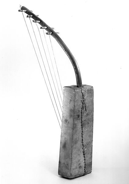 Arched Harp, Wood, skin, Possibly East African 