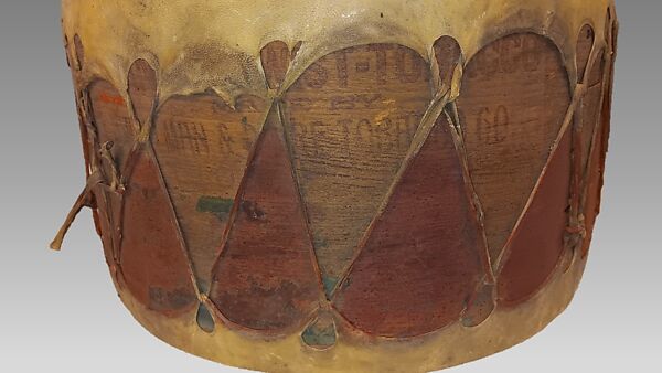 Drum, Wood, hide, metal, Native American (Zuni, probably)