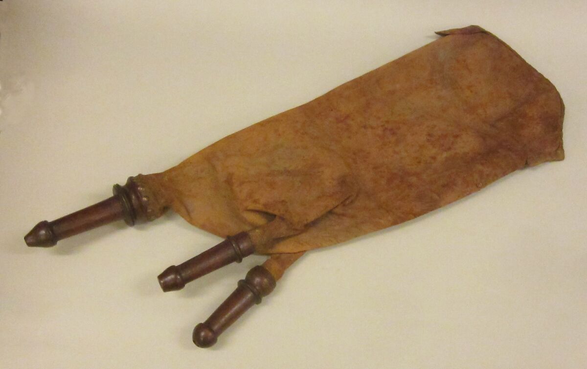Zitty (Bagpipe), Leather, wood, skin, Indian 