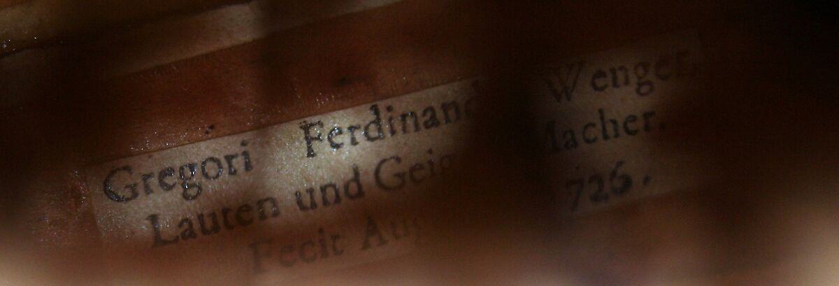 Mandora, Gregori Ferdinand Wenger, Maple, spruce, ebony, German