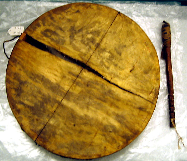 Frame Drum, Chippewa Tribe (Algonquin family), wood, skin, cord, Native American (Chippewa)