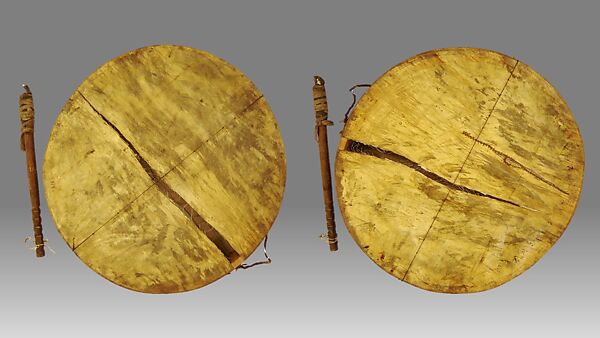 Frame Drum, Chippewa Tribe (Algonquin family), wood, skin, cord, Native American (Chippewa)