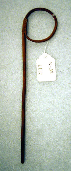 Drum, Iron, skin, cord, Native American (Apache)