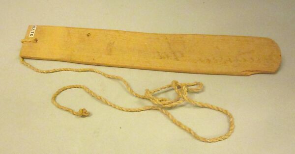 Bullroarer, Wood, twisted cord, Native American (Hopi) 