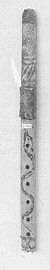 End-blown flute, Yucca wood, wire, resin or wax, Native American (Apache probably)