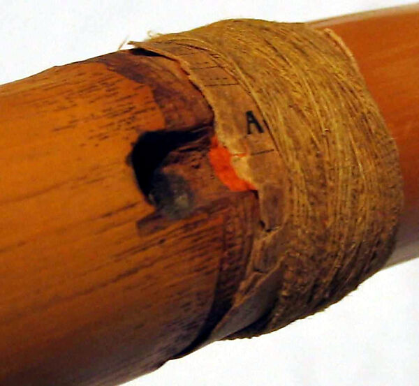 Flute ("Mystery Flute"), Papago Indians, Cane, paper, vegetable fiber, Native American (Tohono O'odham/Papago)