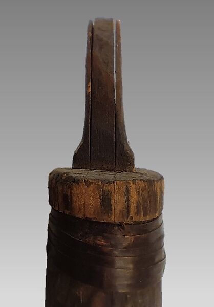 Reed Pipe, wood (red cider or spruce), spruce root, Native American (Skittagetan)