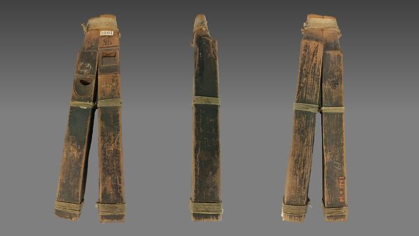 Double Whistle, wood, resin, fishline, Native American (Northwest Coast)