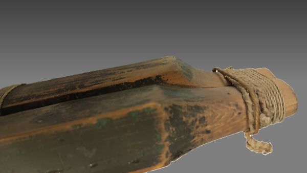 Double Whistle, wood, resin, fishline, Native American (Northwest Coast)