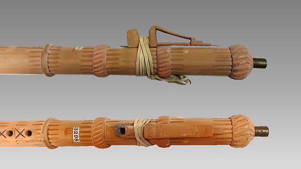Flute, Wood, feathers, metal, buckskin, Native American (Oglala)