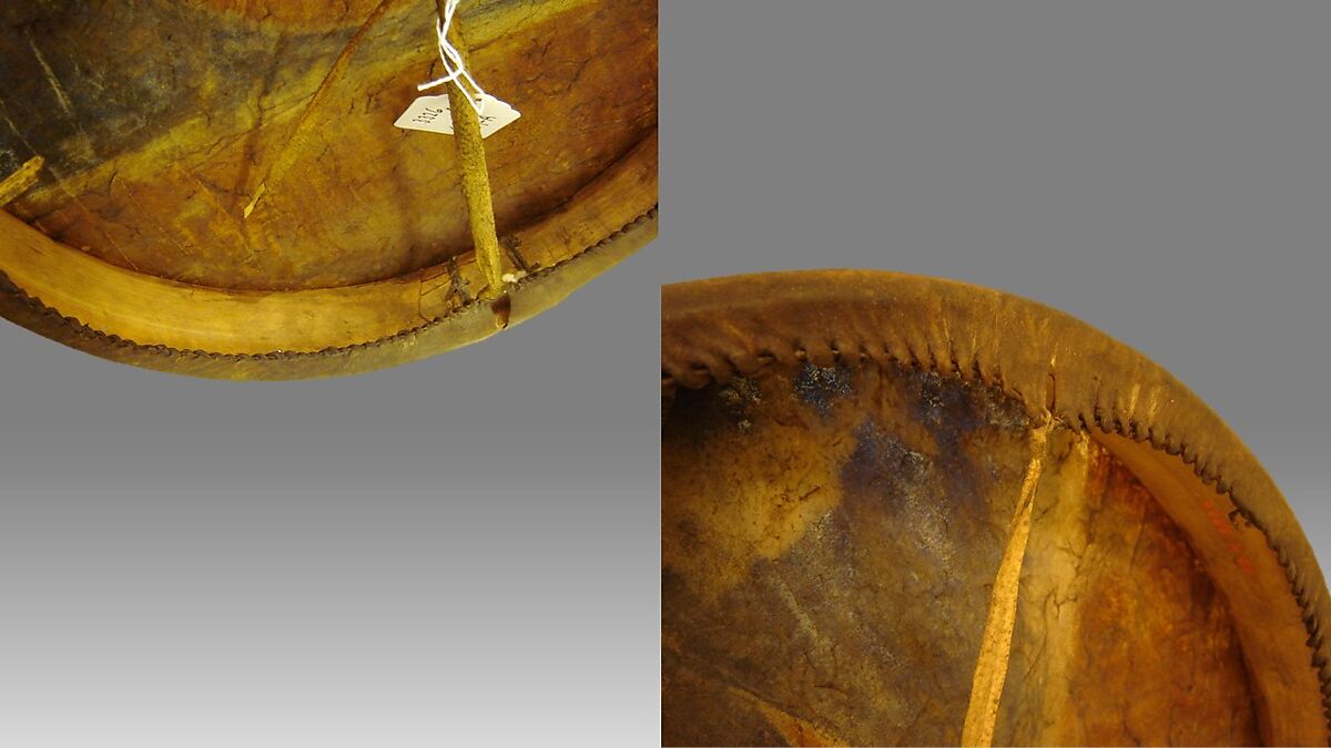 Frame Drum, Thunder Elk, wood, leather, sinew (buffalo or deer); metal wire; pigment, Native American (Sioux)