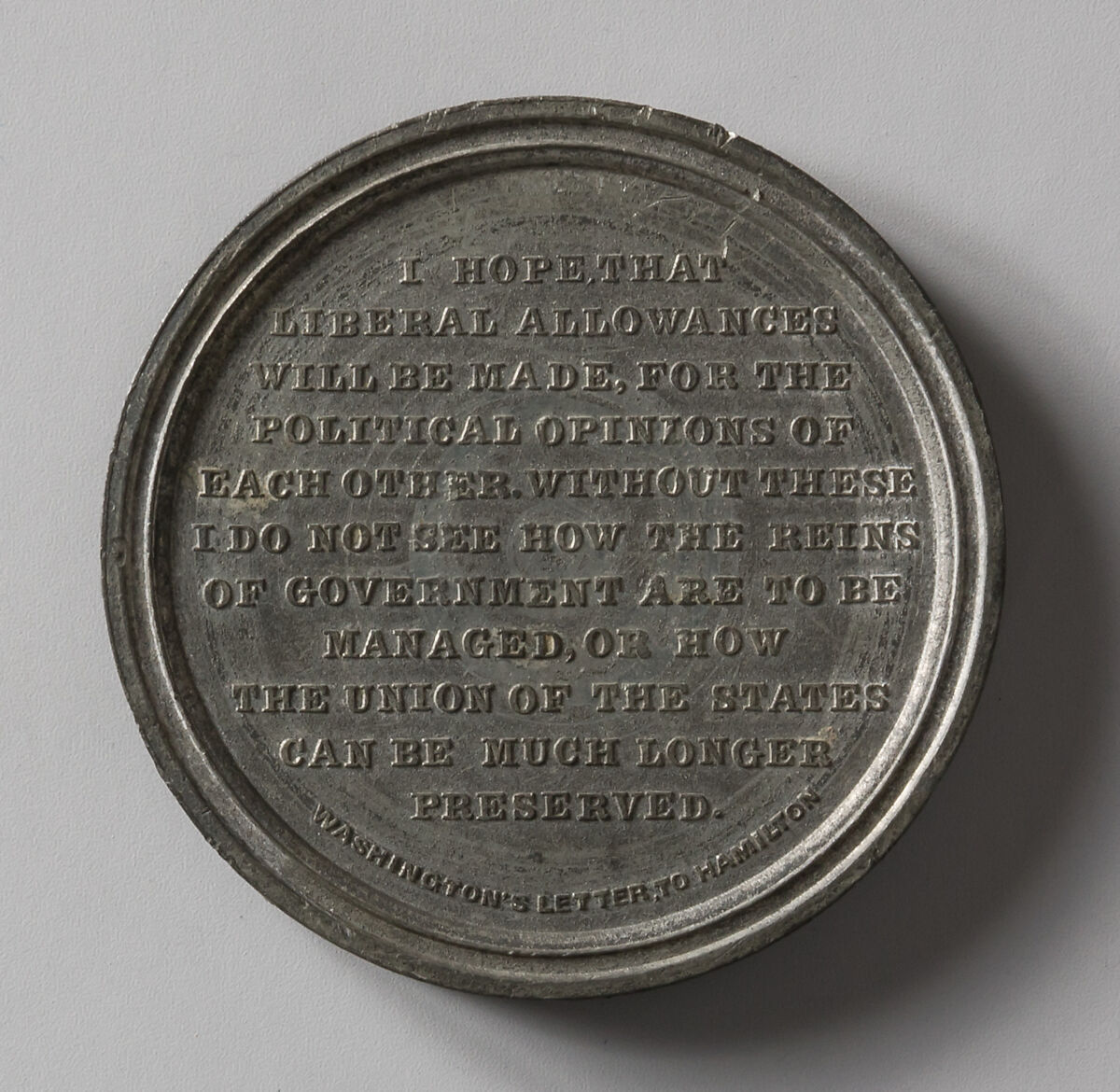 Medal, John A. Bolen (1826–1906), Metal