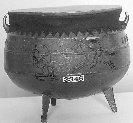 Waterdrum, Metal, skin, flannel, Native American (Mandan)