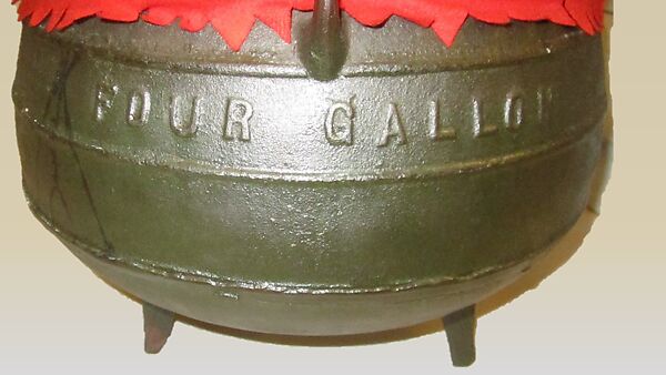 Waterdrum, Metal, skin, flannel, Native American (Mandan)