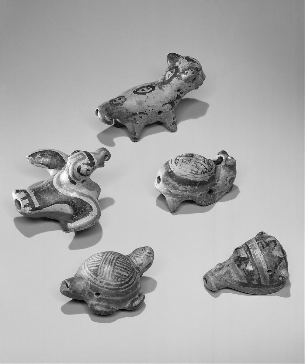 Pottery Whistle, Pottery, paint, Costa Rican