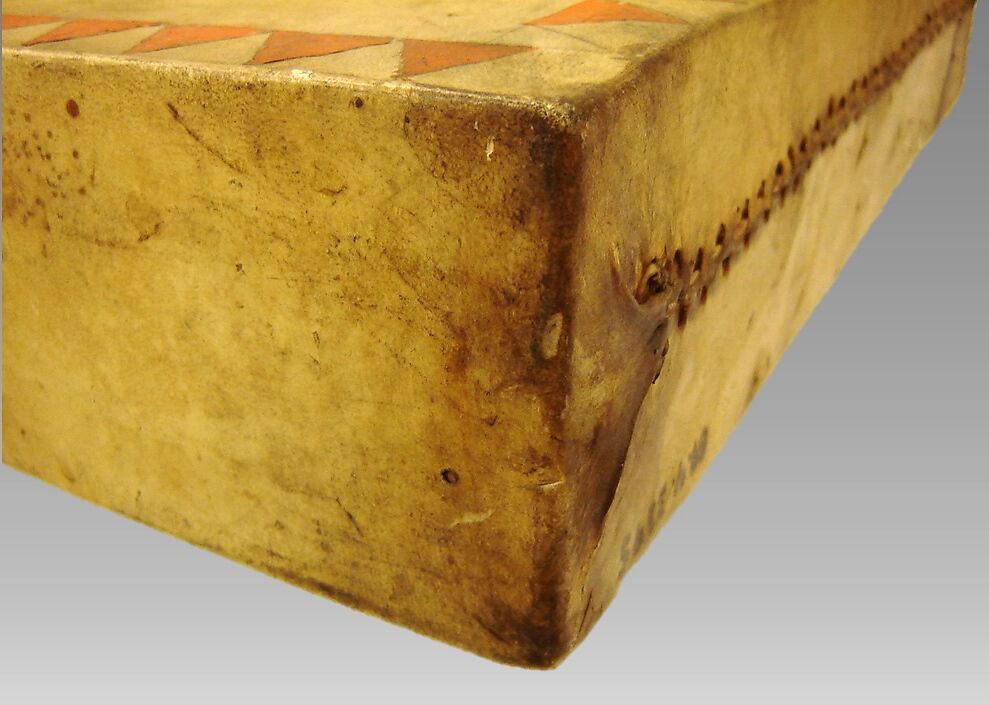 Frame Drum, Wood, skin, leather, Native American (Hupa, probably)