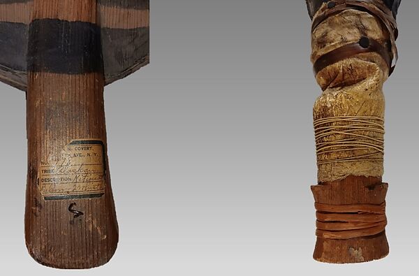 Reed Pipe with bellows, wood (red cedar or spruce) , spruce root, leather, metal, Native American (Skittagetan, Haida probably)