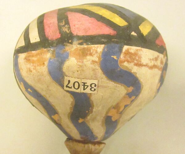 Rattle, Gourd, wood, pebbles or pellets, cloth, paint., Native American (Zuni)