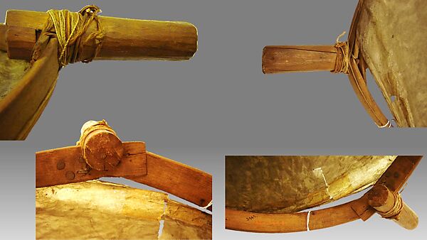Frame Drum, Wood, rawhide, twine, Native American (Salishan)
