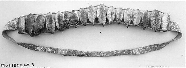 Tenchuy (strung rattle), cocoons, leather, vegetal fiber, pebbles, Yaqui, prob. Mexico