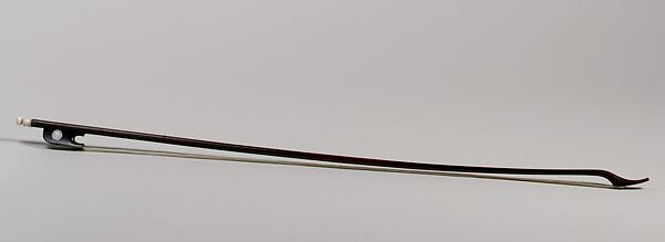 Violin Bow, Bausch workshop, Pernambuco, whalebone, silver, ebony, mother-of-pearl, horsehair, German 