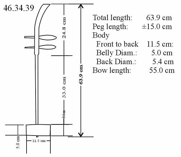 Spike Fiddle, Snakeskin, paper, wood, ivory, possibly Chinese