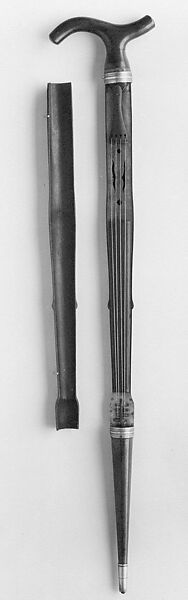 Walking-Stick Violin, Wood, metal, probably German 