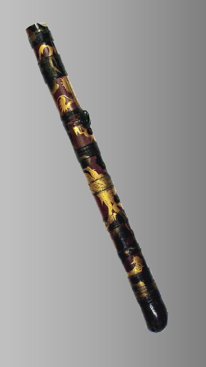 Hitoyogiri  (一節切), Wood, lacquer, gilt, Japanese