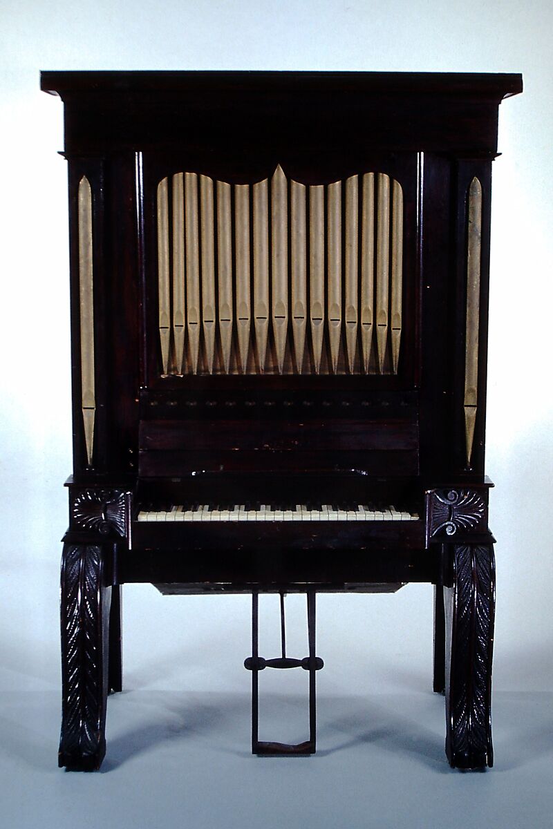 Chamber Organ, Attributed to George Clisbee (American, Marlborough, Massachusetts 1828–1885 Marlborough), Wood, various materials, American