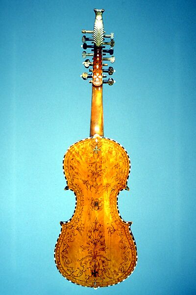 Hardanger Fiddle, Wood, ivory, mother-of pearl, Norwegian