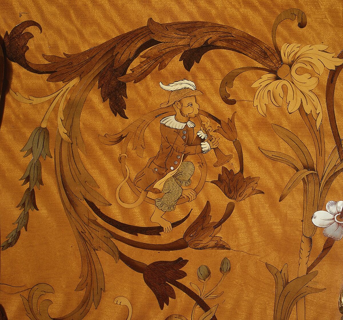 Grand Pianoforte, Érard (French, ca. 1780–1959)  , made in London, Satinwood veneer, oak, spruce, iron, steel, ebony, ivory, gilding, mother-of-pearl, holly, mahogany, burl walnut, tulipwood, silver wire, British