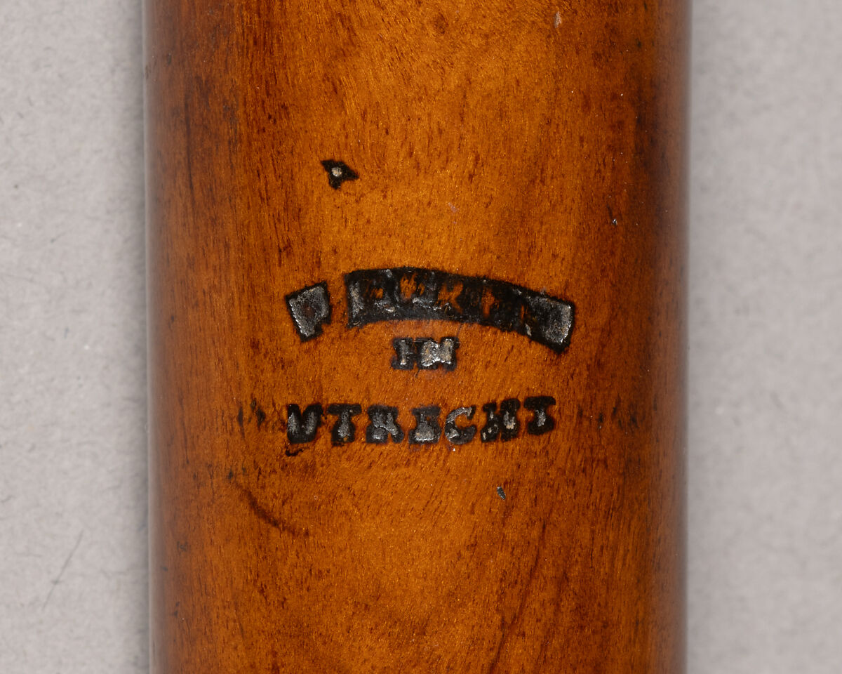 Transverse Flute in D, Franciscus Eerens (Dutch, 1712–1784 Utrecht), Wood, ivory, silver, Dutch