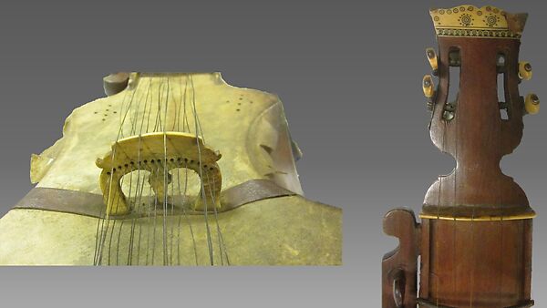 Dilruba, Wood, skin, various materials, Afghan