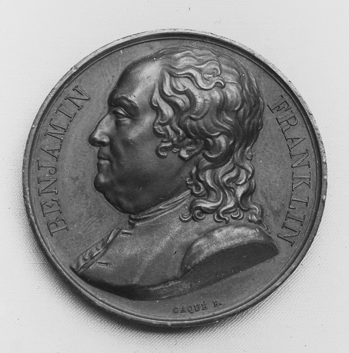 Benjamin Franklin, Armand-Auguste Caqué (French, Saintes 1793–1881 Paris), Gilt bronze
