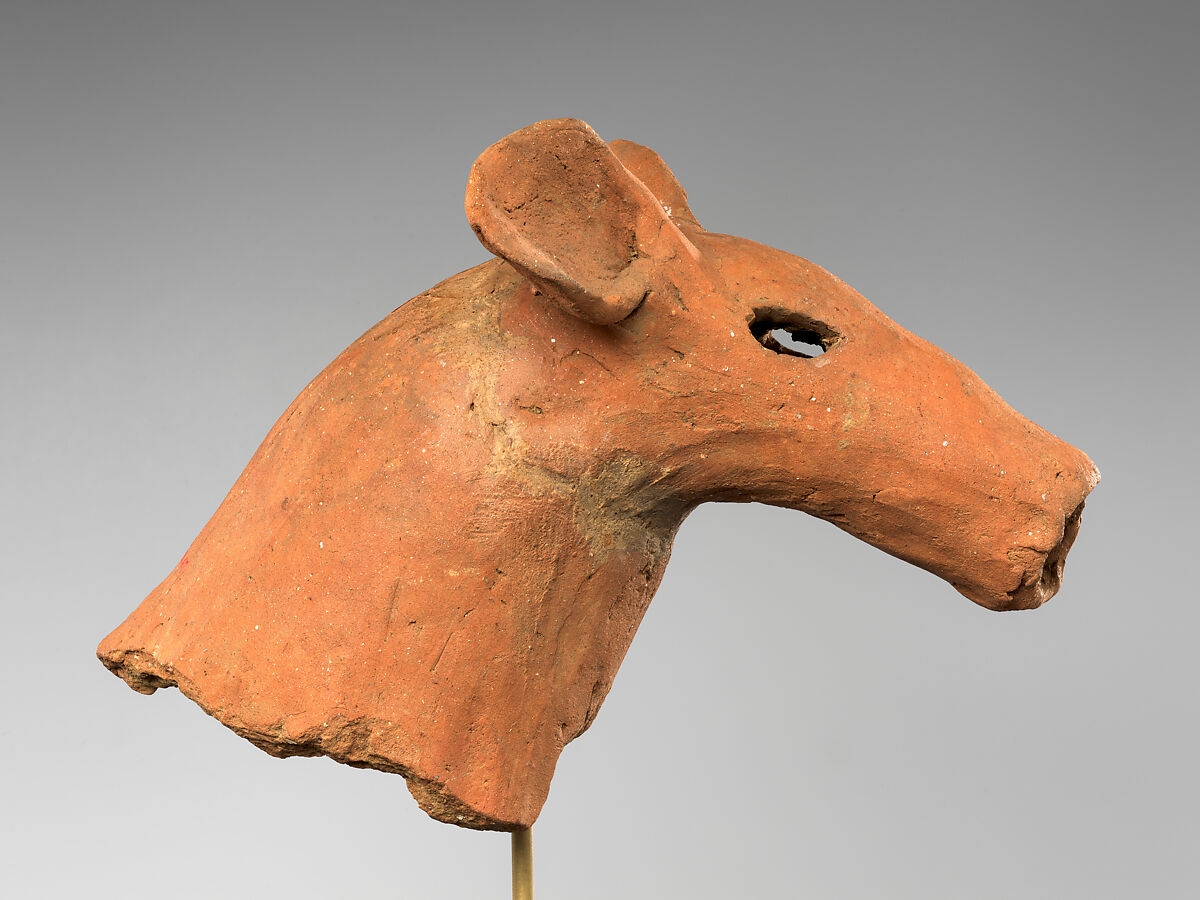 Head of a Deer Clay Tomb Sculpture (Haniwa), Earthenware, Japan