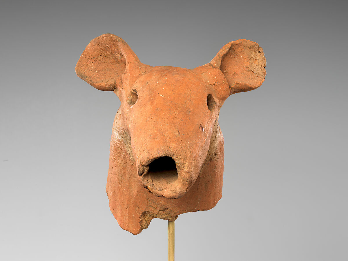 Head of a Deer Clay Tomb Sculpture (Haniwa), Earthenware, Japan