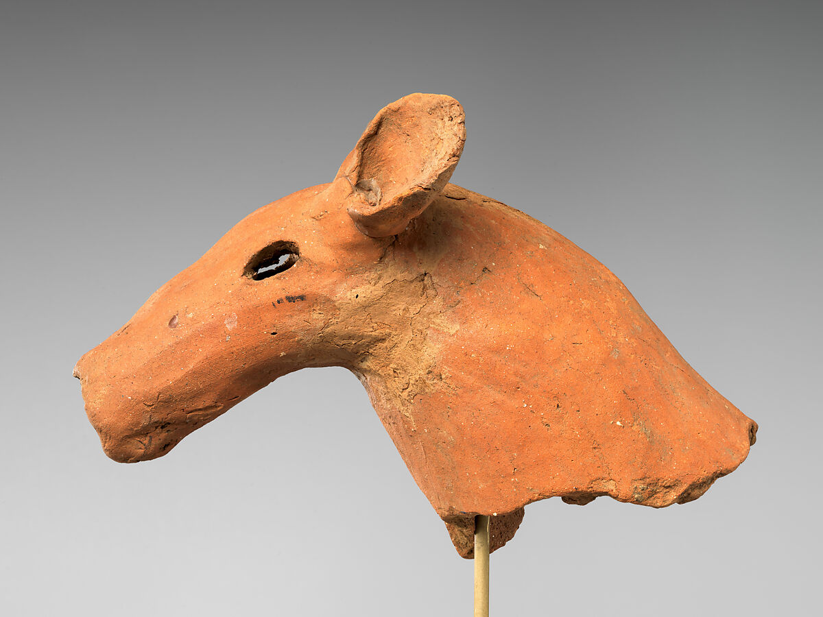Head of a Deer Clay Tomb Sculpture (Haniwa), Earthenware, Japan