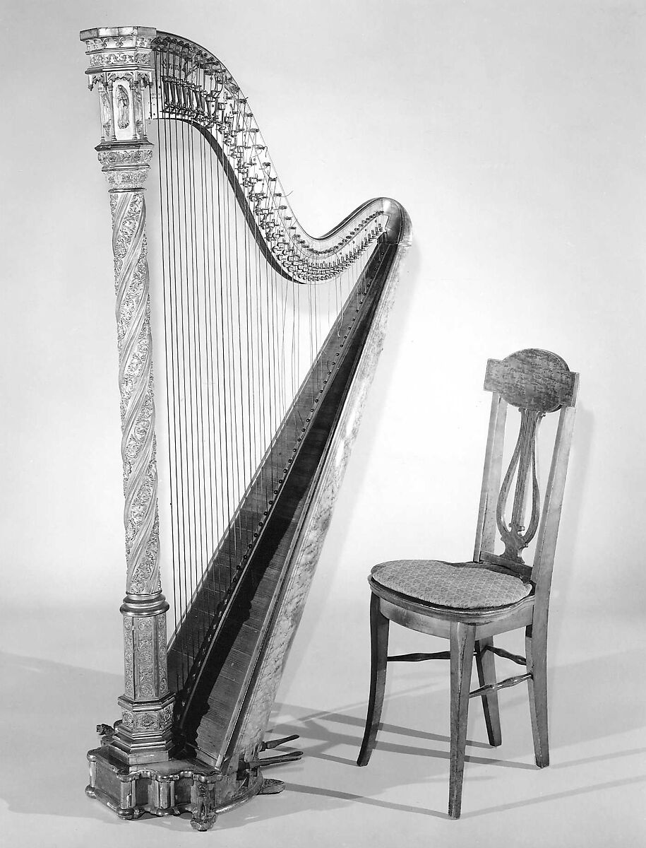Pedal Harp, Erard et Cie (Paris and London 1883–1903), Wood, various materials, French