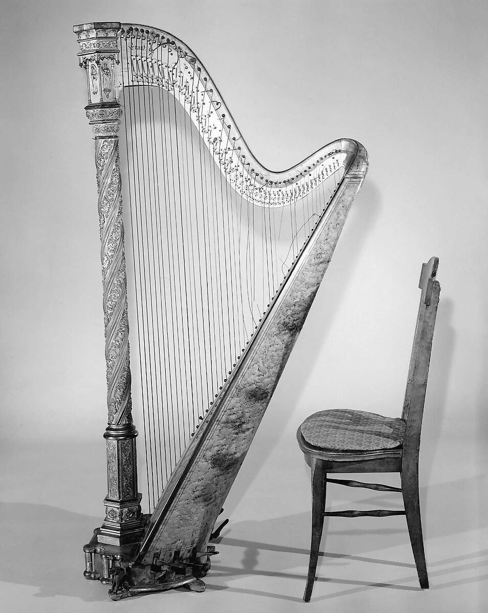 Pedal Harp, Erard et Cie (Paris and London 1883–1903), Wood, various materials, French