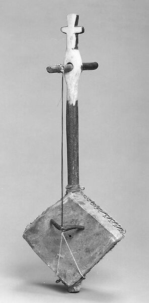 Masenqo, Wood, hide, horsehair, cotton, Ethiopian