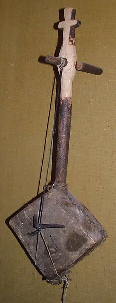 Masenqo, Wood, hide, horsehair, cotton, Ethiopian