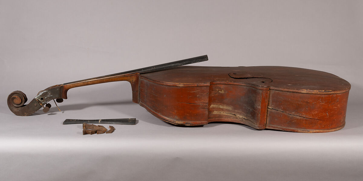 Bass Viol, Attributed to Abraham Prescott (American, Deerfield, New Hampshire 1789–1858 Concord, New Hampshire), Wood, American