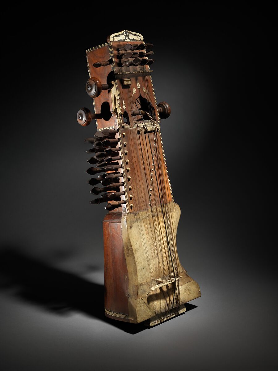 Sarangi, Wood, ivory, parchment, metal, Indian 