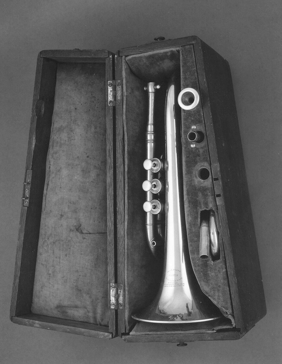 Rotary Valve Cornet, Isaac Fiske (American, Holden, Massachusetts 1820–1894 Worcester), Nickel silver, American