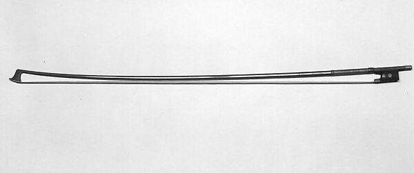 Violin Bow, Henry Richard Knopf (American, born Markneukirchen, Germany, 1860–1939 New York City), Pernambuco, silver, leather, ivory, ebony, silver, mother-of-pearl, horsehair 	, American 