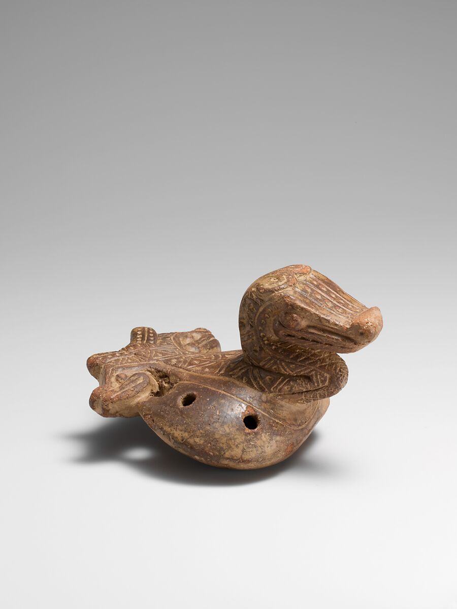 Ocarina, Ceramic, Tairona People; Gayraca style 