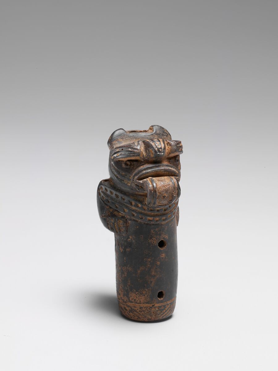 Flute, Ceramic, Tairona People; La Aguja Style 