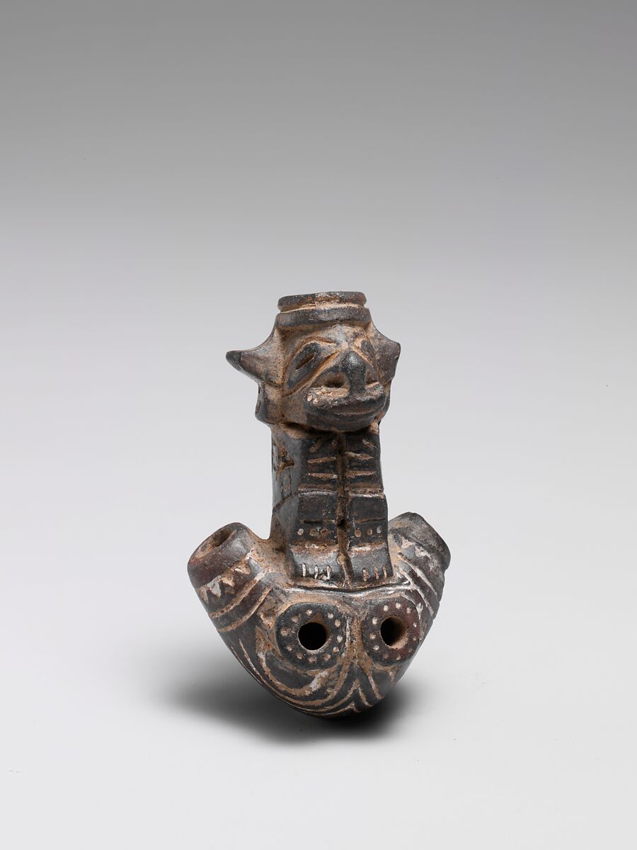 Ocarina, Ceramic, Tairona People; La Aguja Style 